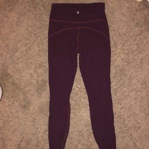 Maroon athleta leggings
